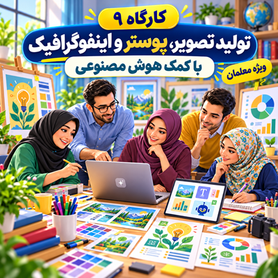 تولید تصویر-پوستر و اینفوگرافیک آموزشی با کمک هوش مصنوعی