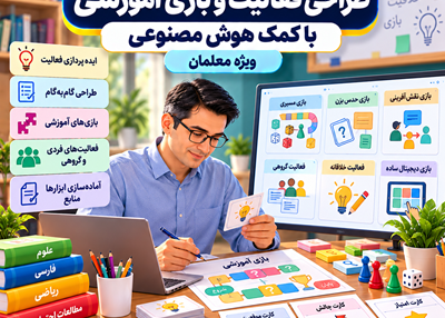 طراحی فعالیت و بازی آموزشی با کمک هوش مصنوعی